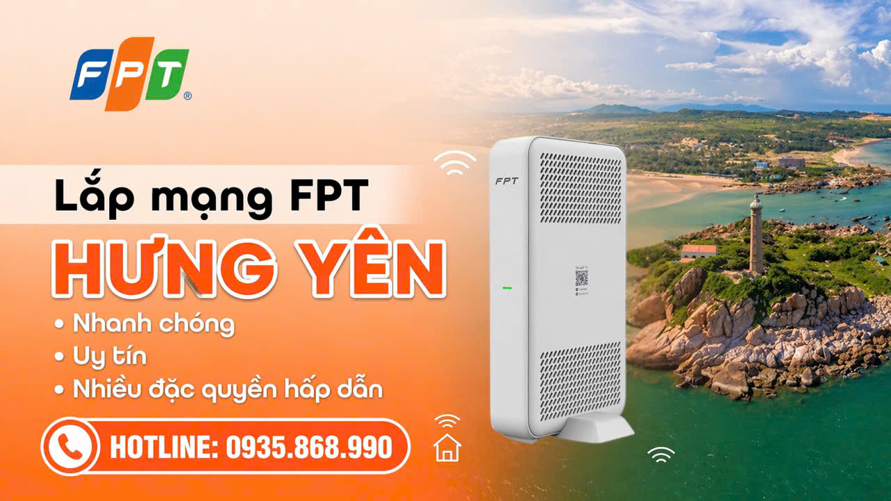 Đăng Ký Lắp Mạng FPT Hưng Yên 2026 - Modem Wifi 6 hiện đại